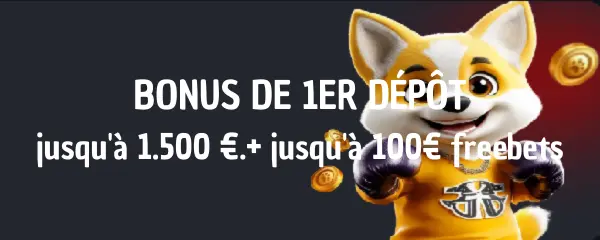 CorgiBet Bonus 1er Dépôt Sports