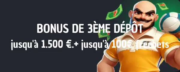 CorgiBet Bonus 3ème Dépôt Sports