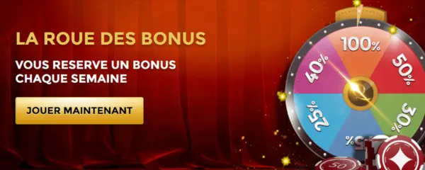 Unique Casino Roue des bonus hebdomadaire